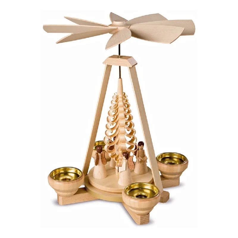 Four Angels with Curled Tree One Tier Pyramid by Mueller GmbH