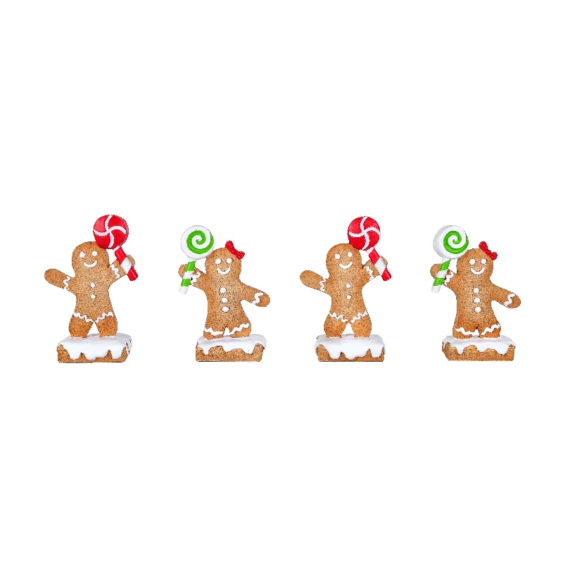 4-Piece Gingerbread Cookie Card Holders