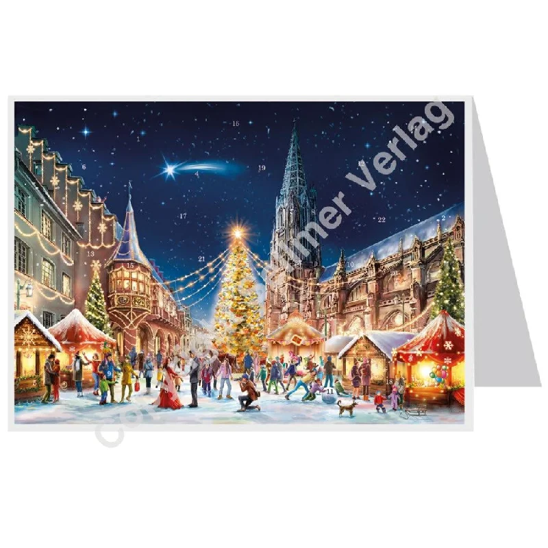 Freiburg Munster Advent Calendar Card by Richard Sellmer Verlag