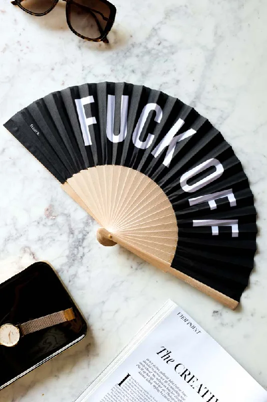 Fuck Off Wooden Fan