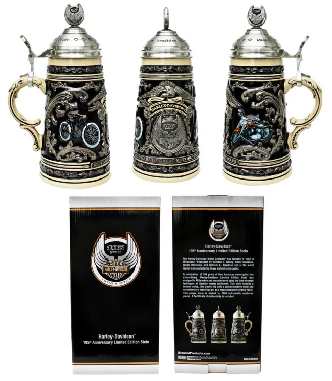 German Harley Davidson 2008 Commemorative Stein by King Werk GmbH and Co