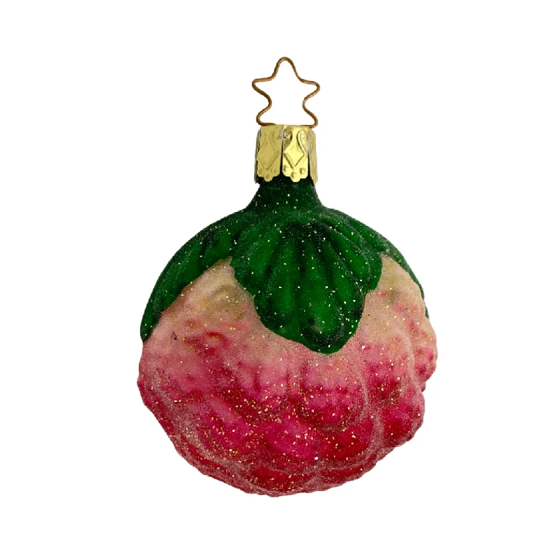 Glistening Raspberry Ornament by Inge Glas of Germany