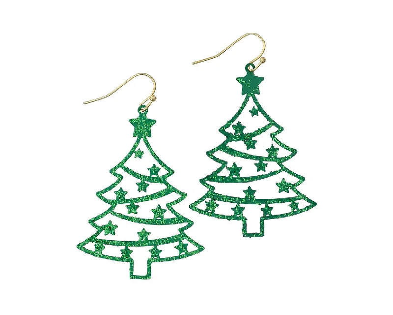 Glitter Christmas Trees - Earrings