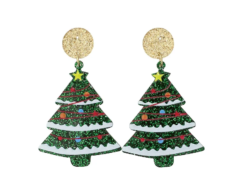 Glitter Christmas Trees - Earrings