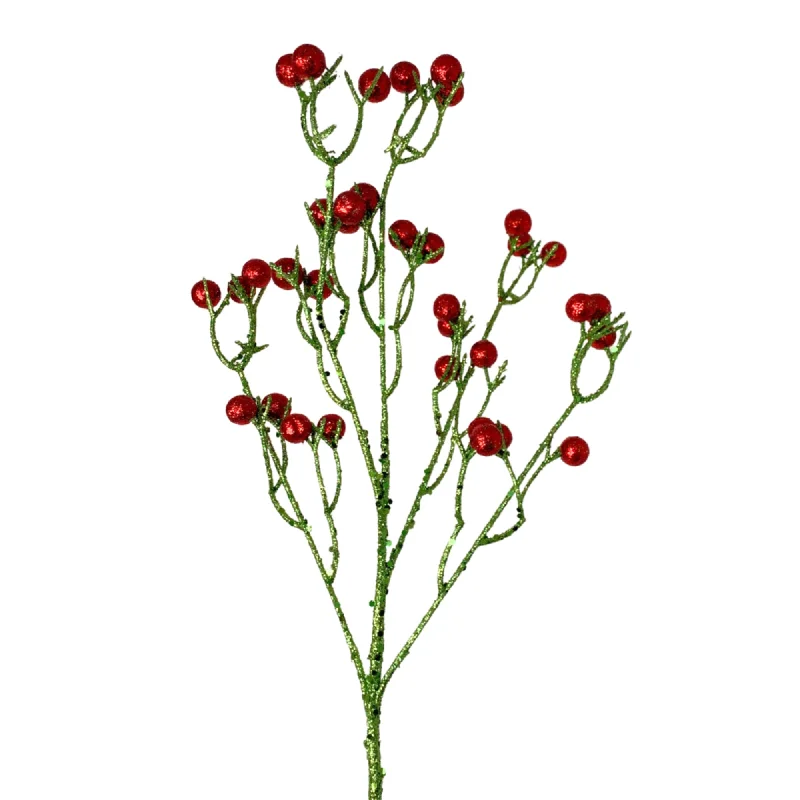 Glittered Berry Stem 23.5” |KS