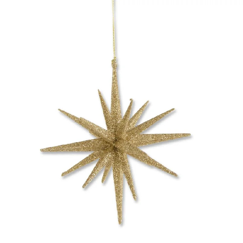 Gold Glitter Star Ornament