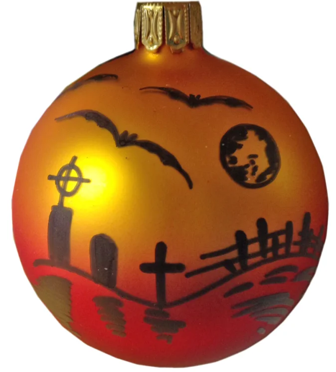 Graveyard, red and orange ombre Ornament by Glas Bartholmes