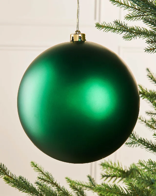 Green Large Matt Shatterproof Bauble, 20 cm