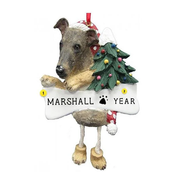 Personalized Greyhound Dog Ornament