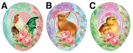 Happy Easter 15cm Decoupage Cardboard German Fillable Easter Egg by Nestler GmbH