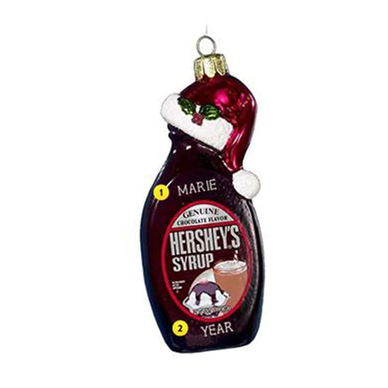 Personalized Hershey's Syrup Ornament