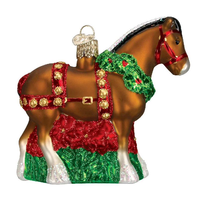 Holiday Clydesdale Ornament - Old World Christmas