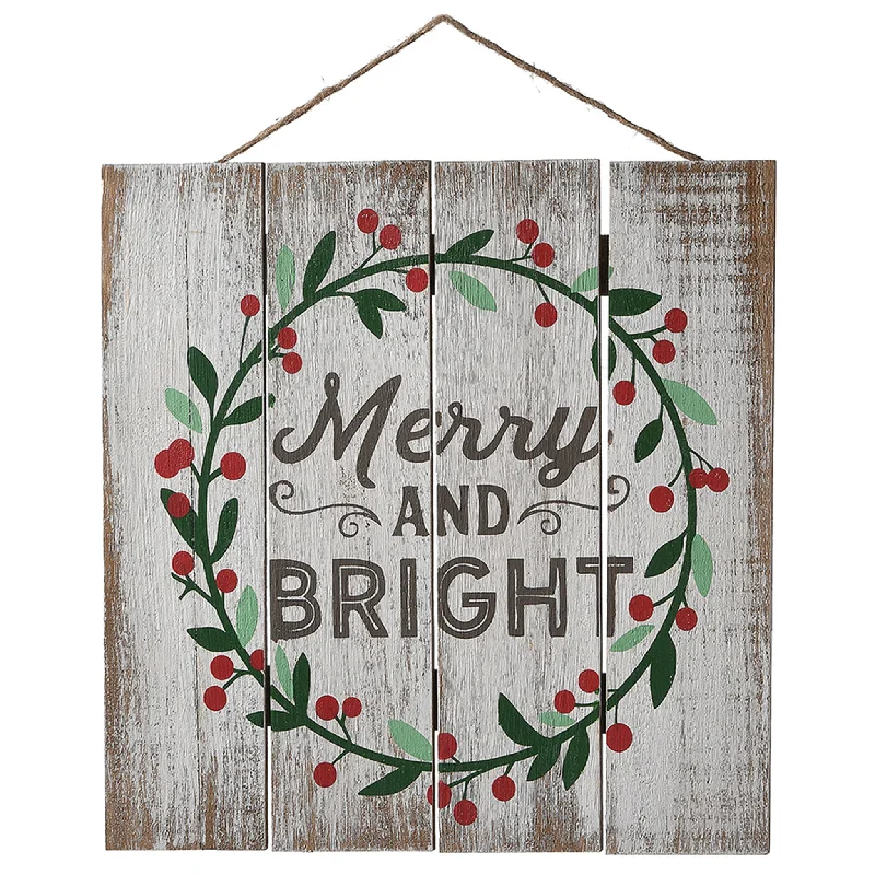 13 in. Christmas Holiday Wall Sign