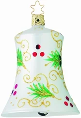 Holly Boughs Bell Ornament by Inge Glas of Germany