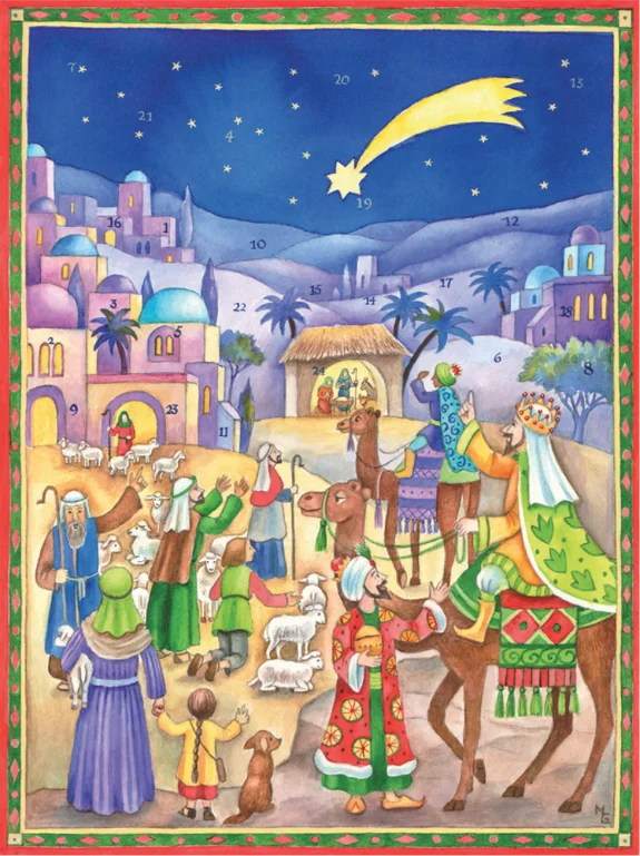 Holy Kings coming to the Stable Advent Calendar by Richard Sellmer Verlag