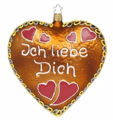 Ich Liebe dich, Lebkuchen-Herz Ornament by Inge Glas of Germany