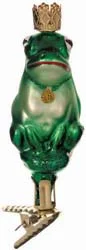 Kiss the Toad Ornament by Inge Glas of Germany