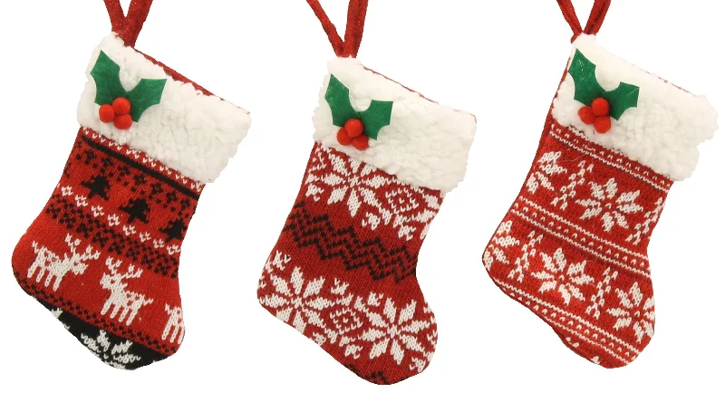 Knit Mini Stocking Ornament