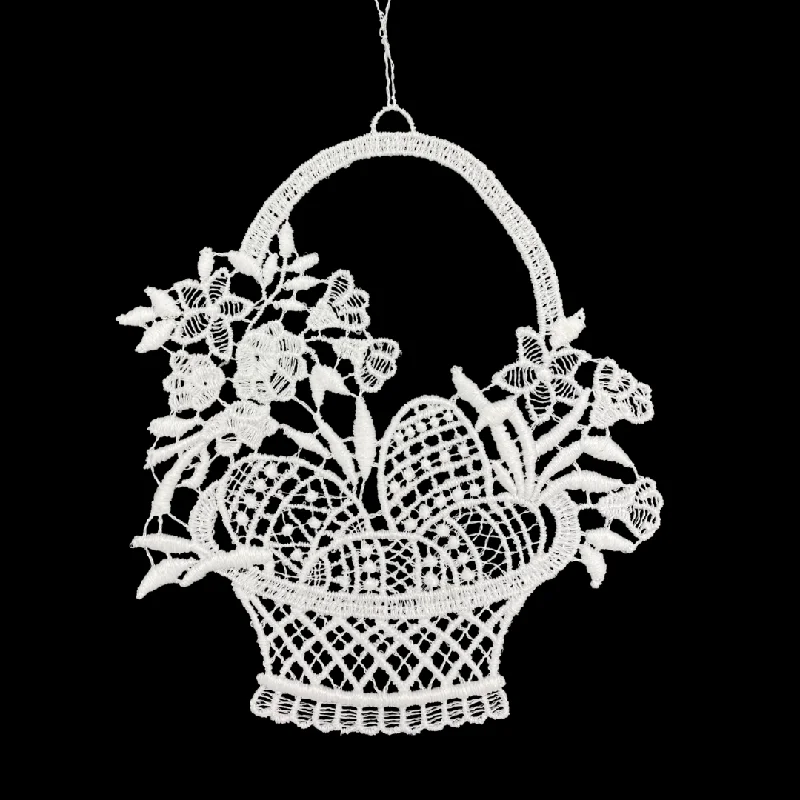 Basket with Eggs Lace Ornament by StiVoTex Vogel