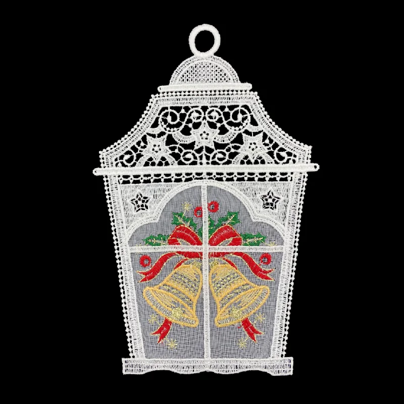 Lantern with Bells Lace Window Hanging by StiVoTex Vogel