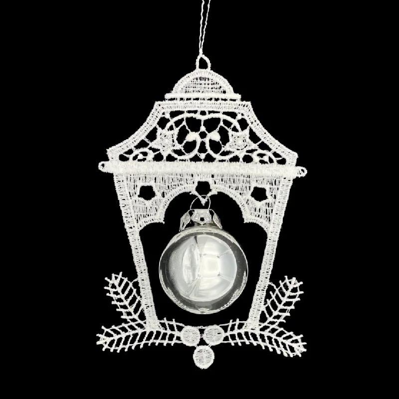 Lantern with Silver Ball Lace Ornament by StiVoTex Vogel