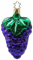 Large Purple Grapes Ornament by Inge Glas of Germany