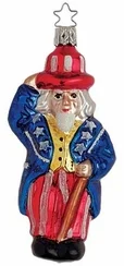 Leading the Nation Uncle Sam Ornament by Inge Glas of Germany