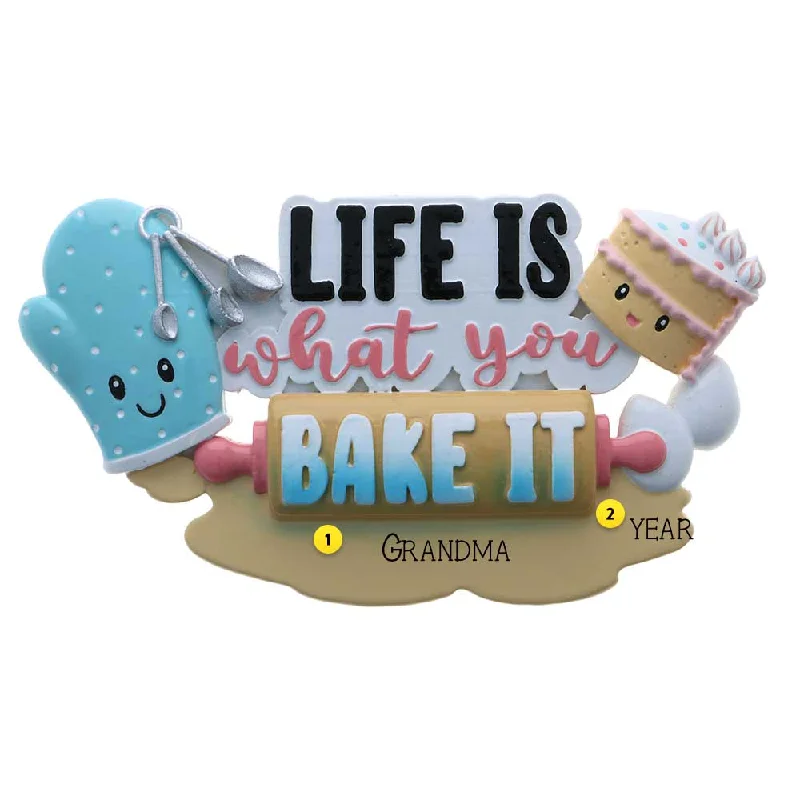 Personalized Life is What You Bake It Baking Ornament