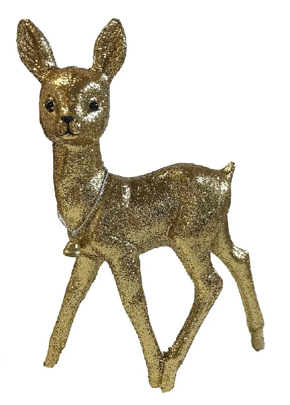 Deer, light gold glittered, Plastic Figure by Ino Schaller