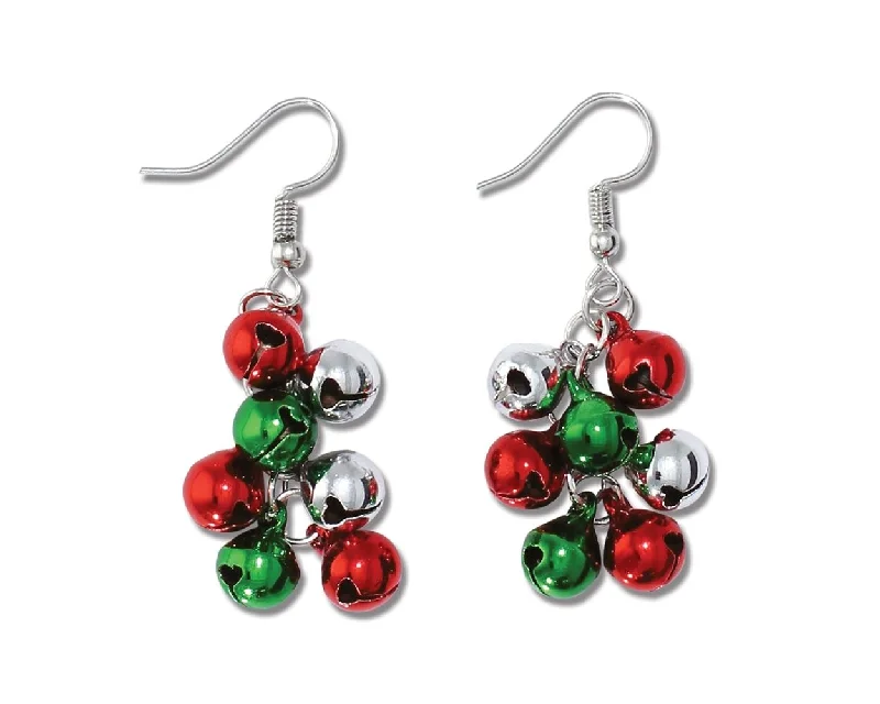 Linked Holiday Bell Drops - Earrings