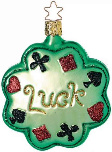 Lucky Clover Ornament by Inge Glas of Germany