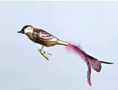 Magenta Flight Bird Ornament by Inge Glas of Germany