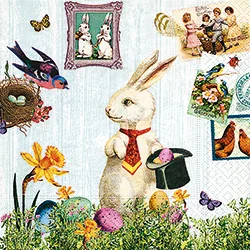 Magic Easter Rabbit Luncheon Size Paper Napkins by Made by Paper and Design GmbH