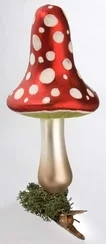 Magical Mushroom Clip On Ornament by Inge Glas of Germany