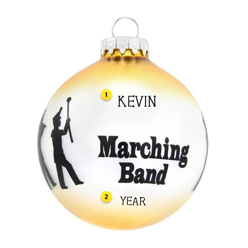 Personalized Marching Band Bulb Ornament