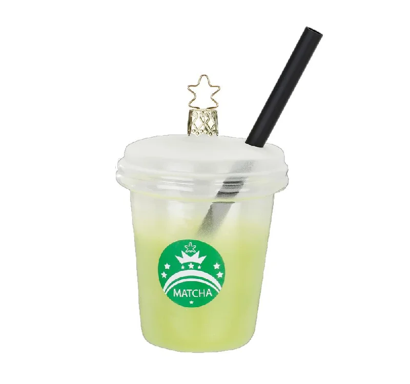 Matcha with Straw Ornament by Inge Glas of Germany