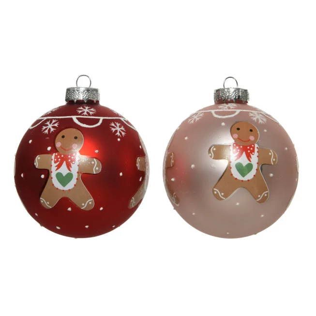 Matte Gingerbread Glass Ornament (2 colors available - sold individually)