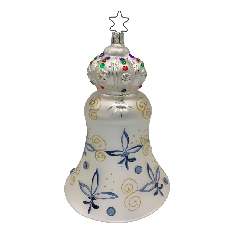 Matte White Jeweled Regal Bell by Inge Glas of Germany