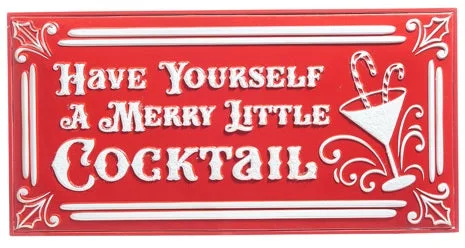 19.5" Merry Little Cocktail Iron Sign