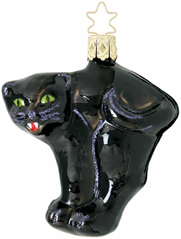 Midnight, Cat Ornament by Inge Glas of Germany