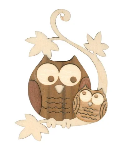 Mommy Owl and Baby Owl, Ornament by Kuhnert GmbH