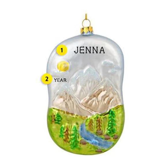 Personalized Mountain Scene Ornament