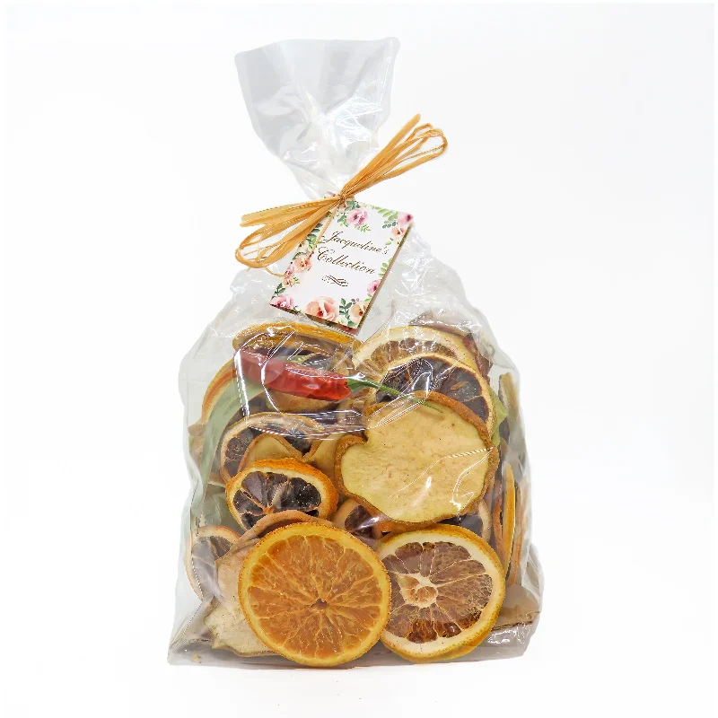 6 in. 250 Gram Mixed Potpourri- Citrus, Sliced Red and Green Apples, Red Chiles, and Eucalyptus Leaves