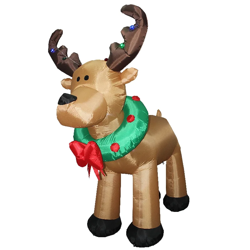 8 ft. Inflatable Reindeer with LED Lights