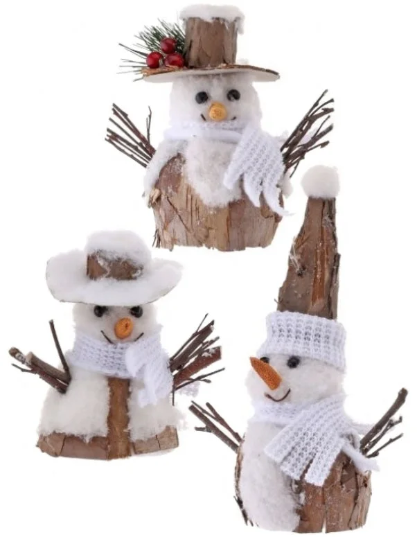 Natural Snowman Ornament