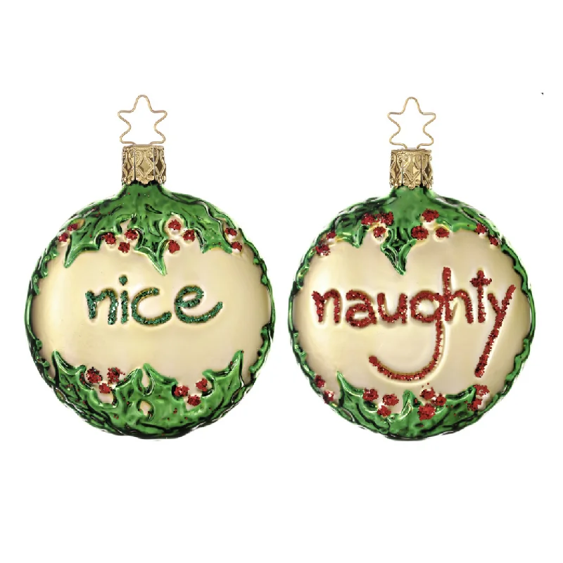 Naughty or Nice Ornament by Inge Glas of Germany