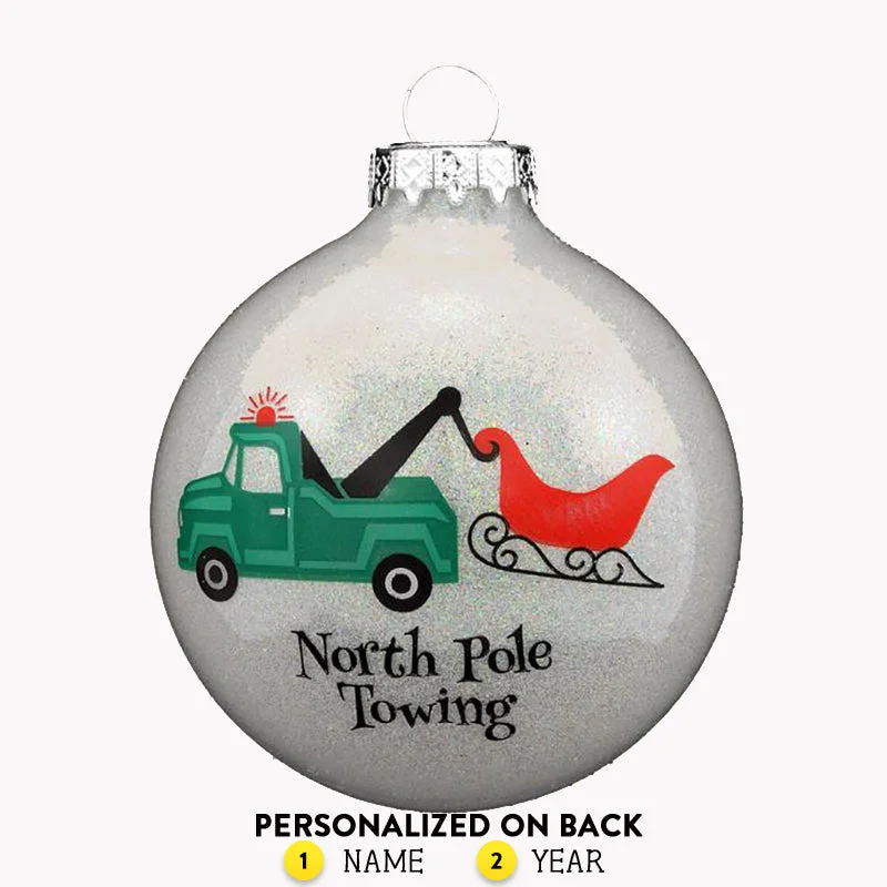 Personalized North Pole Towing Ornament