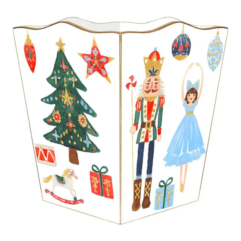 Nutcracker Suite Wastepaper Basket and Optional Tissue Box Cover