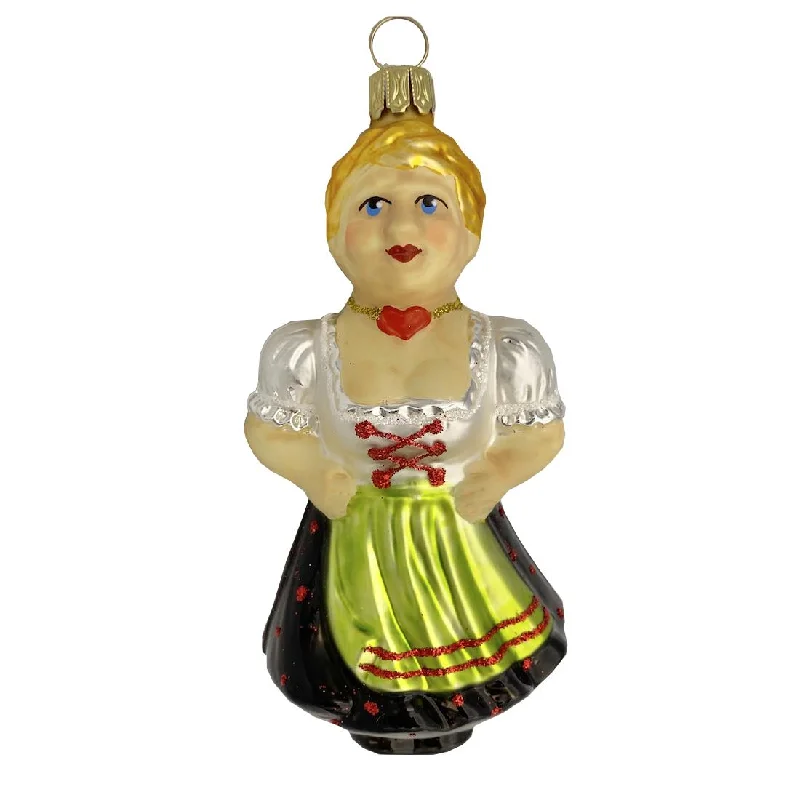 Oktoberfest Maiden Ornament by Glas Bartholmes