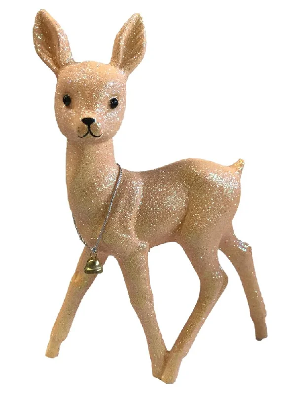 Deer, orange glittered, Plastic Figure by Ino Schaller